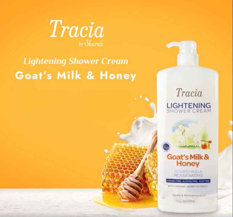 Làn da sáng mịn nhờ sữa dê & mật ong thiên nhiên từ sữa tắm Tracia