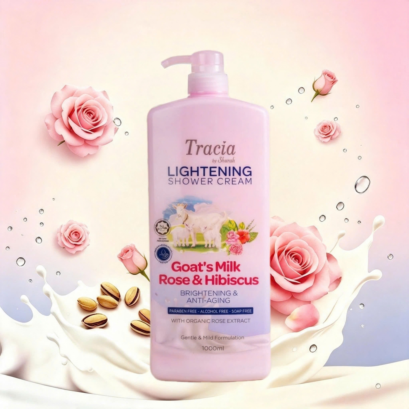 Sữa tắm dê hoa hồng & atiso đỏ